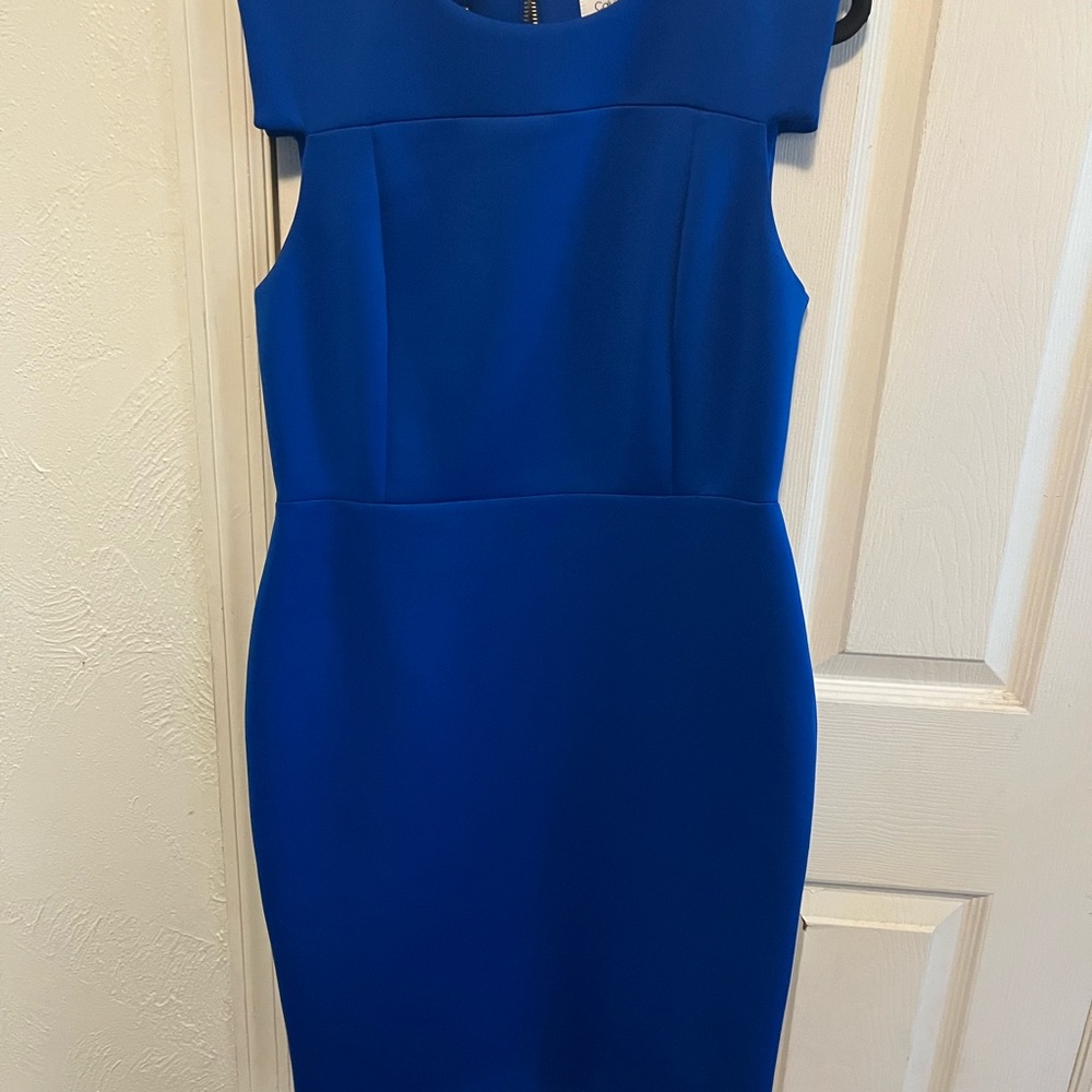 Calvin Klein Cobalt Blue Midi Sheath Dress